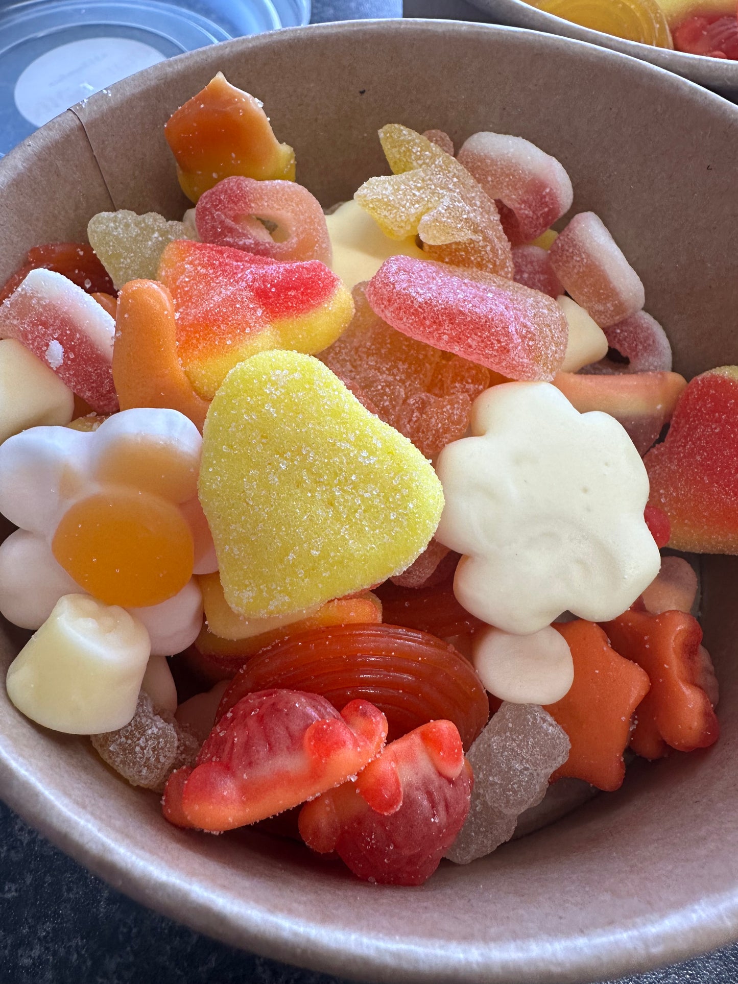 Orange candy bowl
