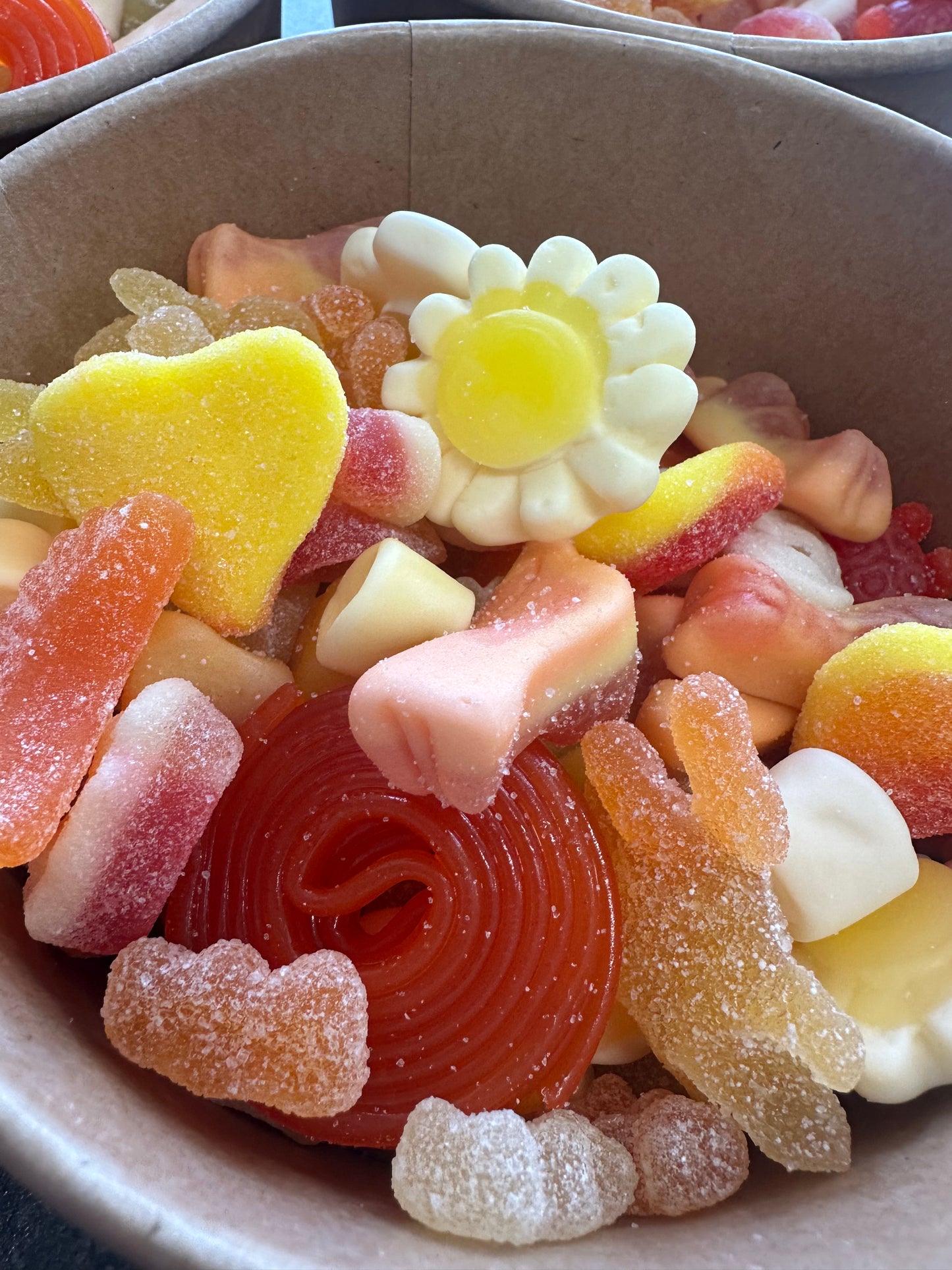 Orange candy bowl