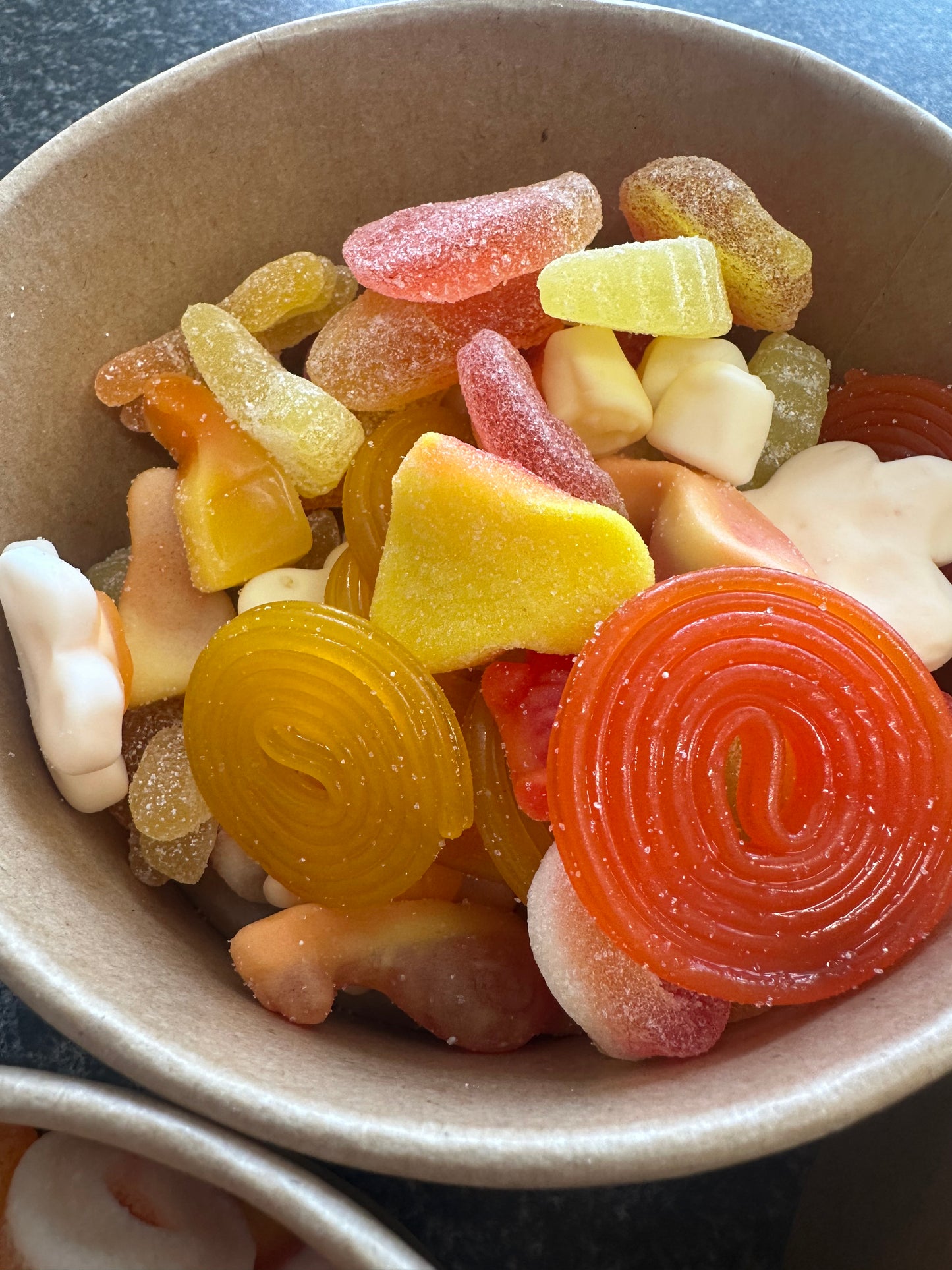 Orange candy bowl