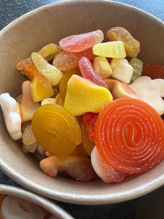 Orange candy bowl