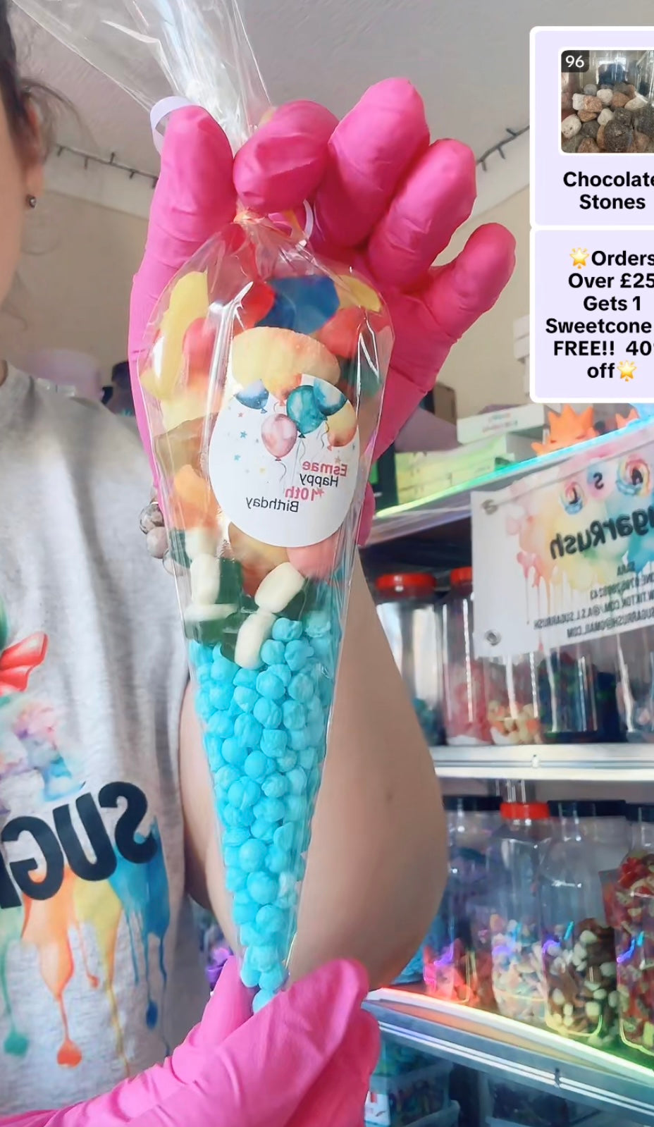 Large Personalised Sweetcones
