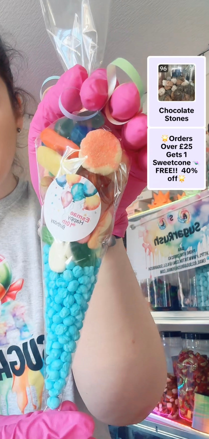 Large Personalised Sweetcones