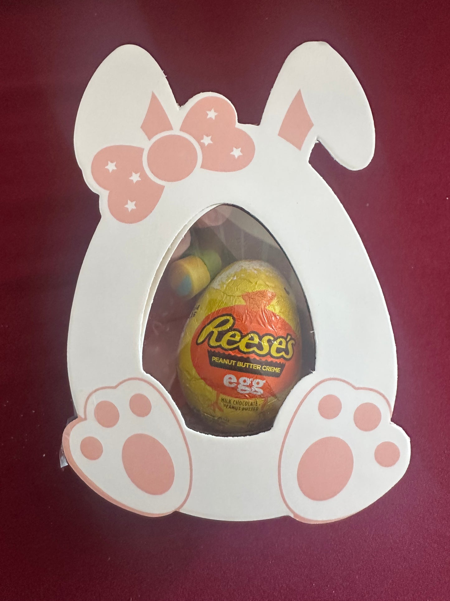 Easter Bunnies with candy and egg
