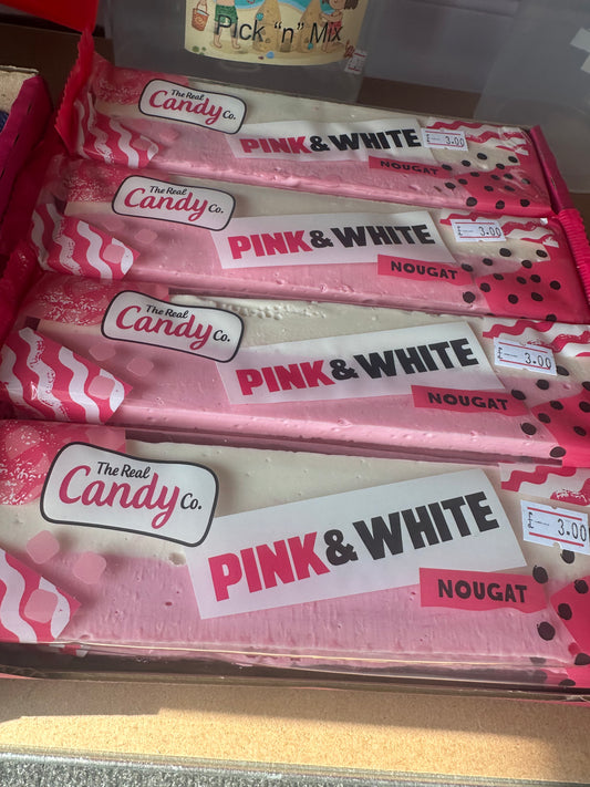 Pink & white Nougat
